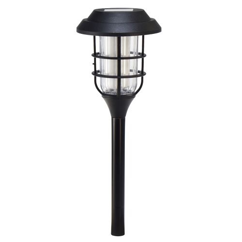 Floristik24 LED Torch Solar Garden Torch Black Warm White H42cm