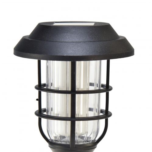 Floristik24 LED Torch Solar Garden Torch Black Warm White H42cm