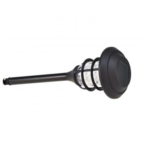 Floristik24 LED Torch Solar Garden Torch Black Warm White H42cm