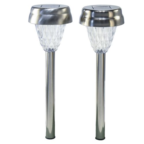 LED garden lights solar with timer warm white H35cm 4 pcs