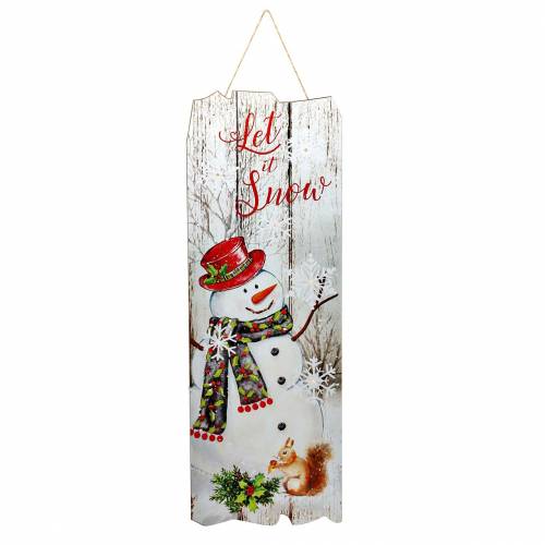 Floristik24 LED mural snowman "Let it Snow" 21 × 60cm For battery