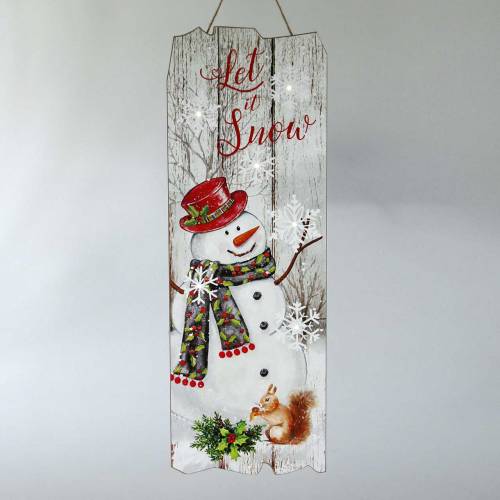 Product LED mural snowman &quot;Let it Snow&quot; 21 × 60cm For battery