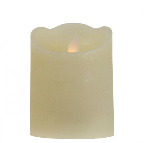 Floristik24 LED candle wax pillar candle warm white Ø7.5cm H10cm
