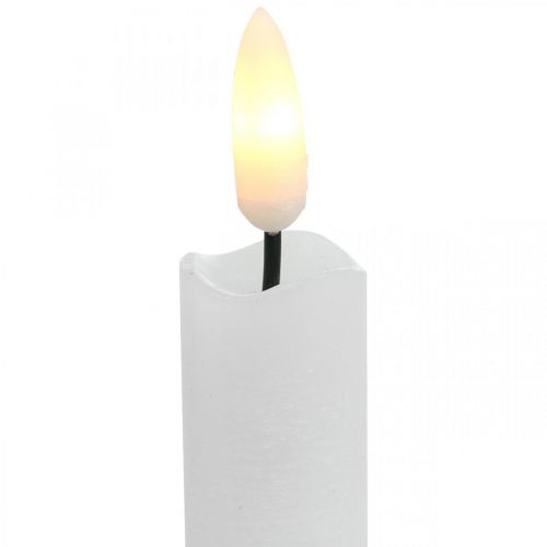 LED candle wax table candle warm white for battery Ø2cm 24cm 2pcs