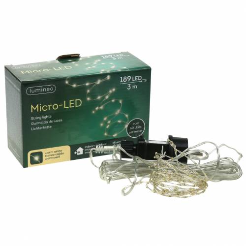 Product Light chain LED light wire warm white 189LED 3m