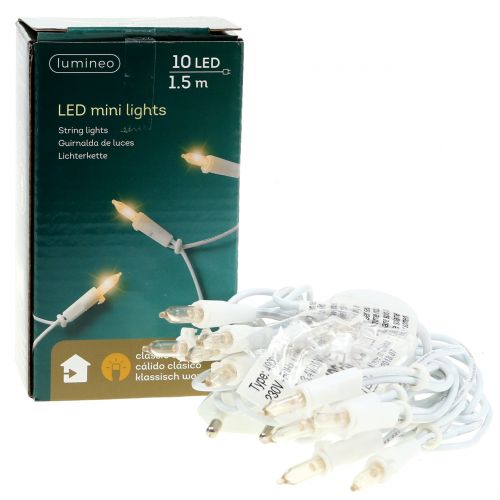 Product LED mini chain 10L white warm white 1.5m