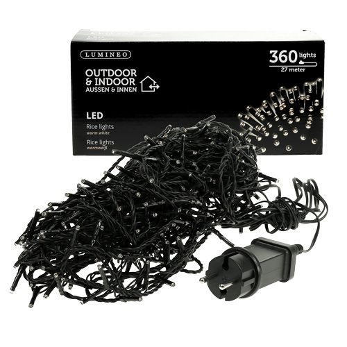 Product LED rice light chain 360 27m warm white for outside/inside