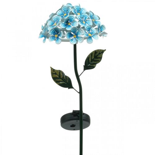 Floristik24 LED chrysanthemum, luminous decoration for the garden, metal decoration blue L55cm Ø15cm