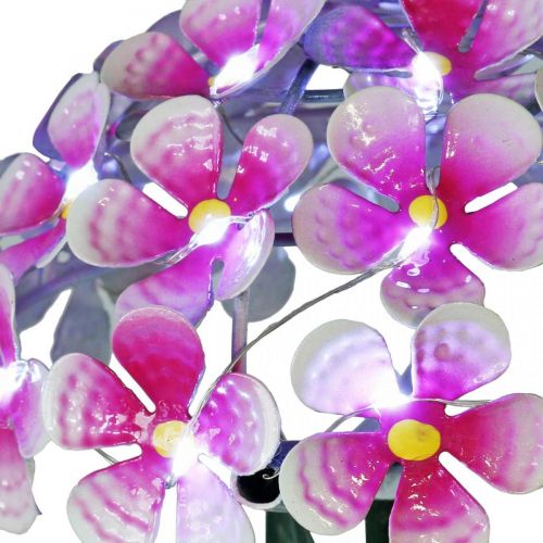 Product Solar flower, LED garden decoration, decorative chrysanthemum pink L55cm Ø15cm