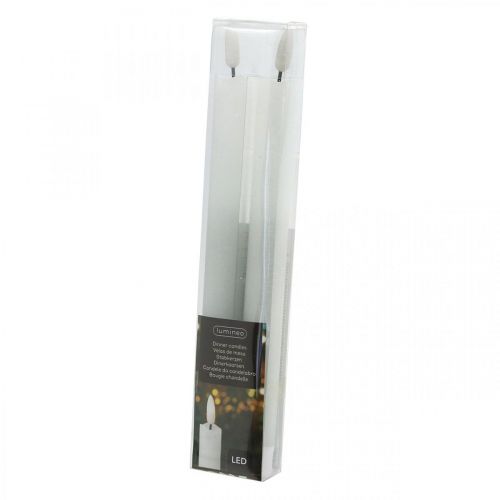 Product LED candle wax table candle warm white for battery Ø2cm 24cm 2pcs