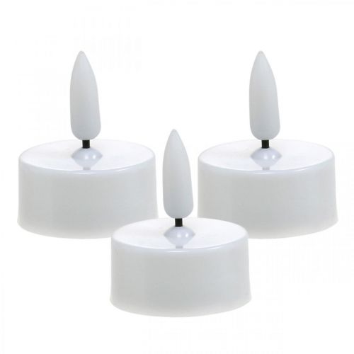 Floristik24 Warm White LED Tea Lights Flame Effect LED Lights Artificial Candles Ø3.6cm Set of 6