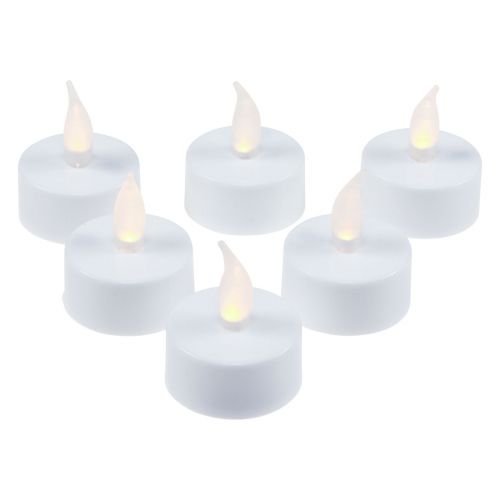Product LED tea lights tea candles with remote control Ø3.5cm 6pcs