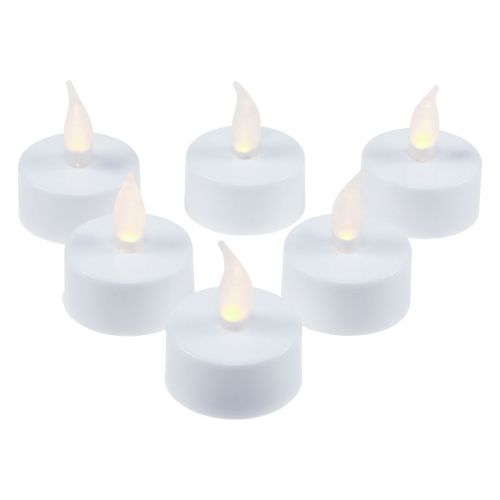 Floristik24 LED tea lights tea candles with remote control Ø3.5cm 6 pcs
