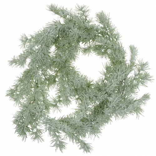 Floristik24 Larch garland with glitter and snow 160cm