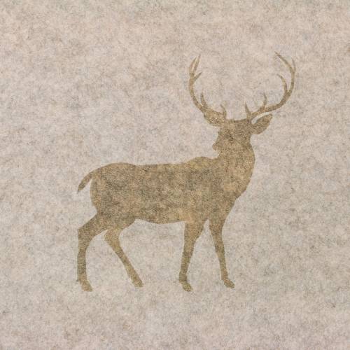 Floristik24 Table runner felt deer nature 30cm x 120cm