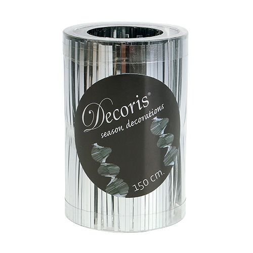 Floristik24 Tinsel spiral garland 1.5m silver