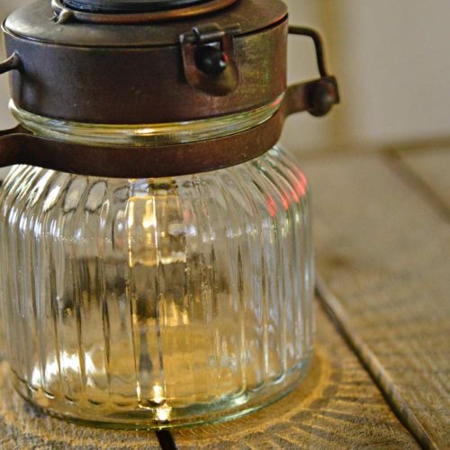 Floristik24 LED lantern, hanging lamp, solar light in the glass Ø11cm H14cm