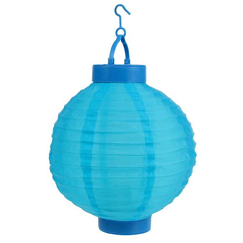 Floristik24 Lantern LED with solar 20cm blue