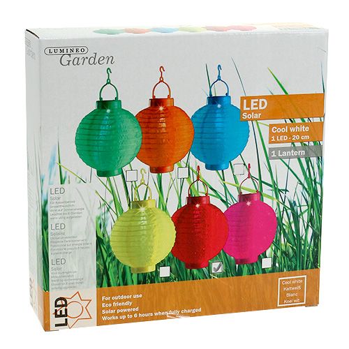 Product Lampion LED with solar 20cm red