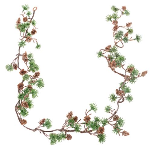 Artificial larch garland with cones and needle branches, 120cm buy online | Floristik24.ie
