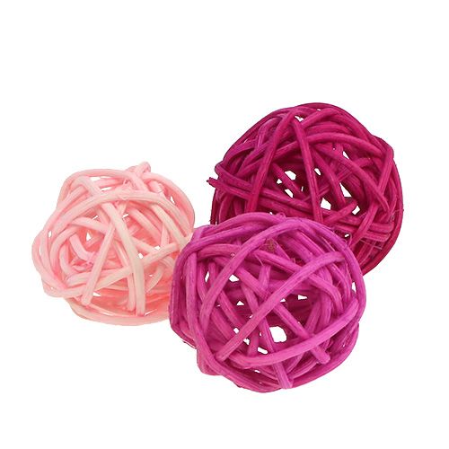 Lataball assortment 3cm pink/pink/lilac 72 pcs