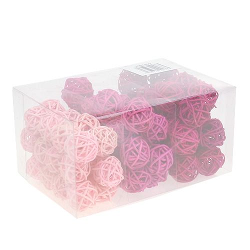 Floristik24 Lataball assortment 3cm pink/pink/lilac 72 pcs