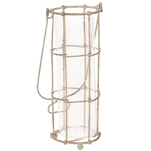 Lantern garden, metal lantern Ø8.5cm H23/18.5/14.5cm set of 3 | Floristik24.ie