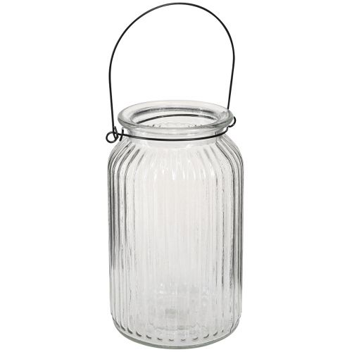 Product Lantern glass lantern for hanging handle H18cm 2pcs
