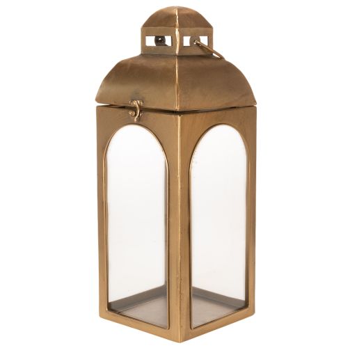 Lantern metal glass metal brass look H50cm set of 2 | Floristik24.ie