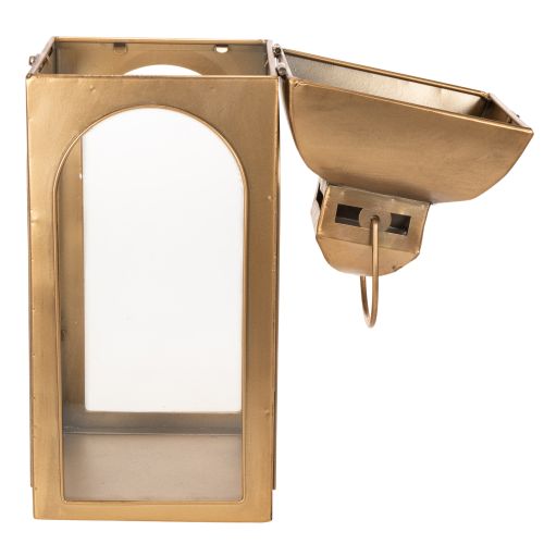 Lantern metal glass metal brass look H50cm set of 2 | Floristik24.ie