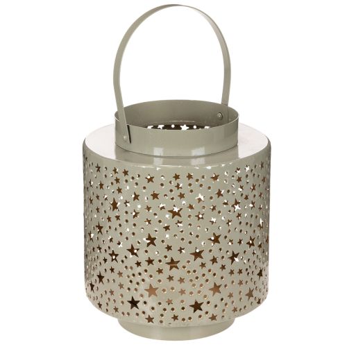 Lantern with star pattern, metal, green, 31cm buy online | Floristik24.ie