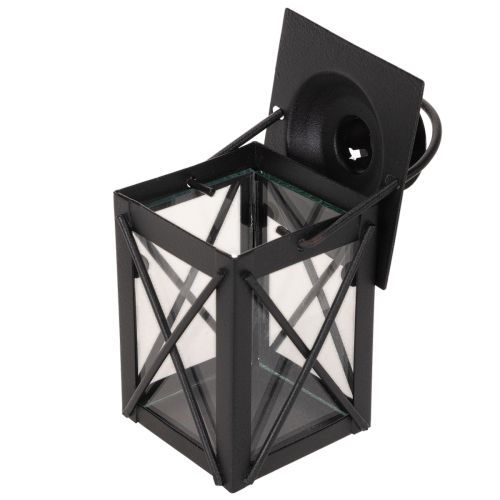 Black lantern with handle for