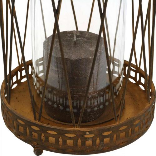 Floristik24 Lantern in rust look hurricane vintage retro Ø17.5cm H43cm