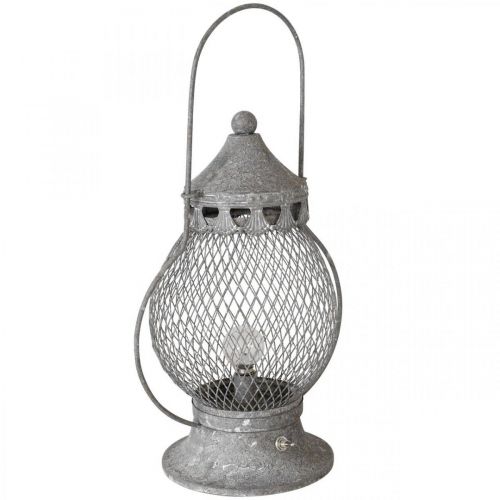 Floristik24 Metal lantern, LED lamp, Shabby Chic Ø16cm H33.5cm