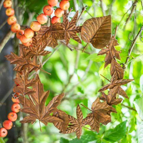 Product Leaf wreath noble rust, metal decoration, wreath, autumn decoration, memorial floristry Ø29cm