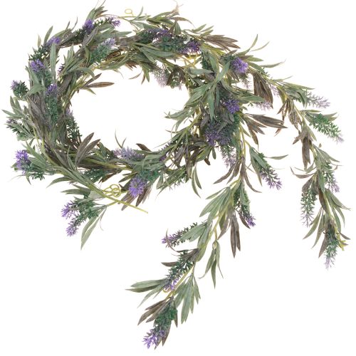 Lavender Flower Garland Artificial Purple Green 180cm 2pcs