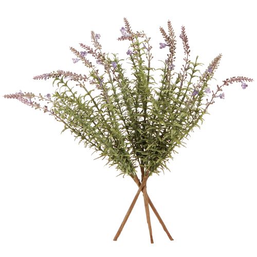 Product Lavender artificial herbs on a stem with 7 branches 40cm 3pcs