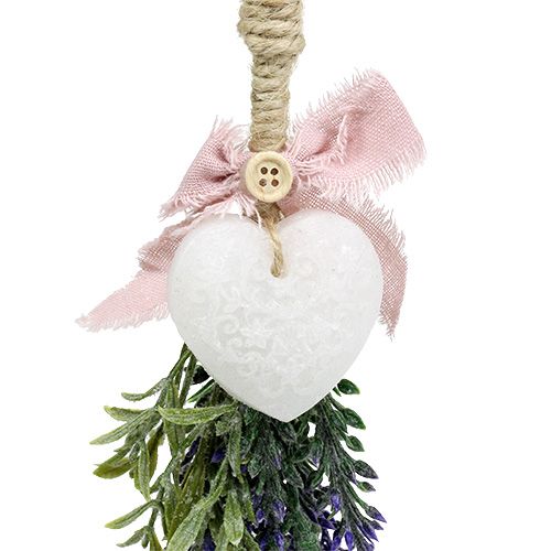Floristik24 Lavender bush with heart 25cm assorted. 2pcs