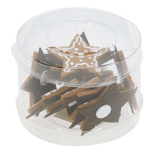 Floristik24 Gingerbread Stars 4.5cm for gluing 12 pcs