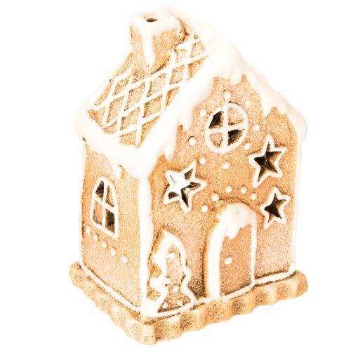 Gingerbread house tealight holder for standing and decorating, 13cm buy online | Floristik24.ie