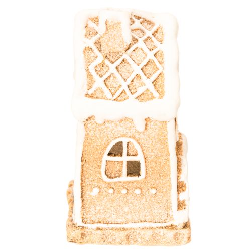 Gingerbread house tealight holder for standing and decorating, 13cm | Floristik24.ie