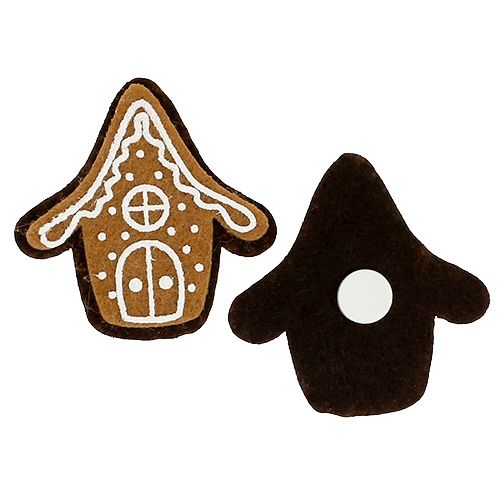 Floristik24 Gingerbread house 4.5cm with adhesive dot 12 pcs