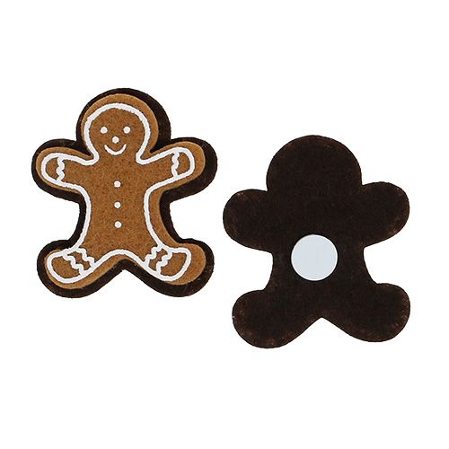 Gingerbread men made of felt for gluing 4 cm 12 pcs