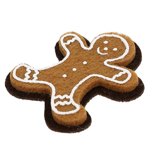 Floristik24 Gingerbread men made of felt for gluing 4 cm 12 pcs