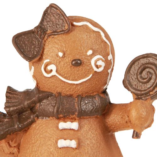 Floristik24 Gingerbread Man Gingerbread Woman Christmas Brown H11cm 2pcs