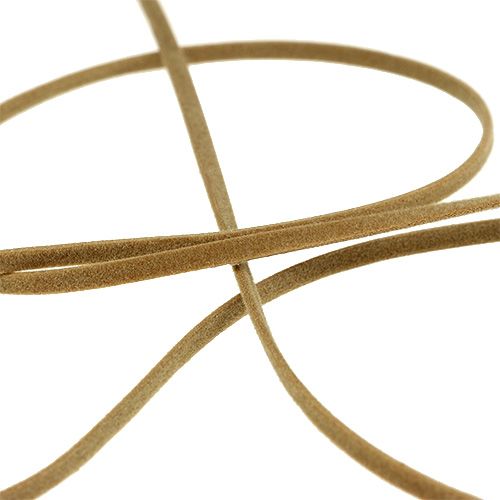 Product Leather cord matt light brown 3mm 10m