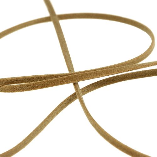 Floristik24 Leather cord matt light brown 3mm 10m