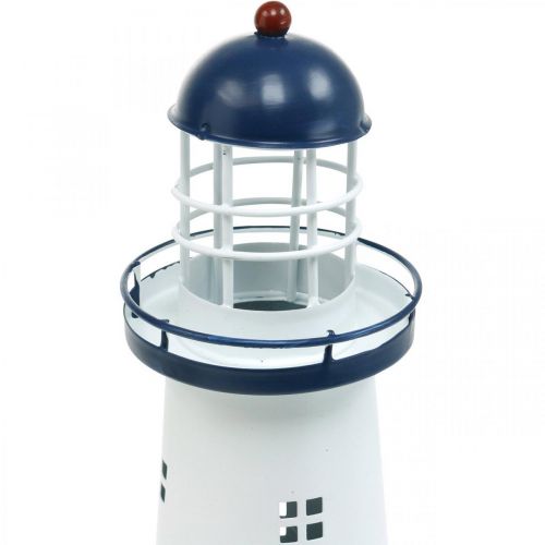 Floristik24 Lighthouse dark blue maritime decoration metal summer decoration