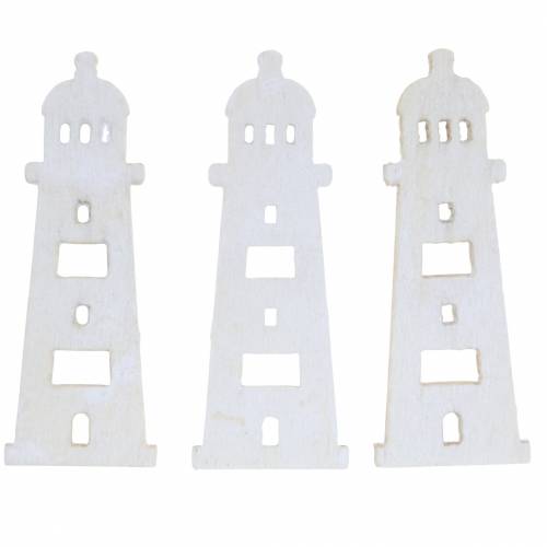 Scatter deco lighthouse wood nature 4cm 72p