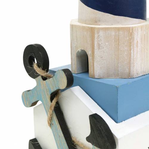 Floristik24 Maritime decoration lighthouse dark blue 34cm